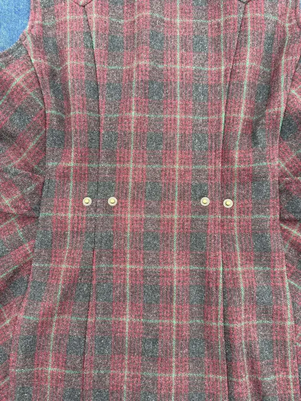 Powder River Outfitters Plaid Wool Blend Western Vest - Picture 9 of 13